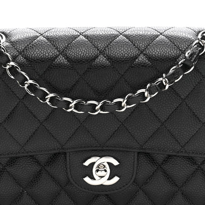 Chanel Caviar Quilted Medium Double Flap Black 8 of 11