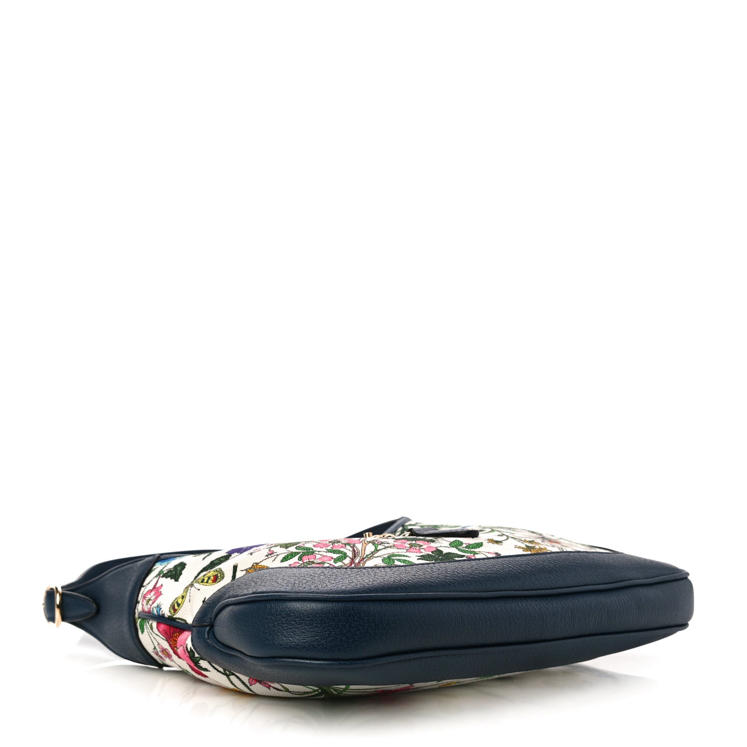 Gucci Canvas Flora Medium Jackie Hobo Blue Agata 4 of 11