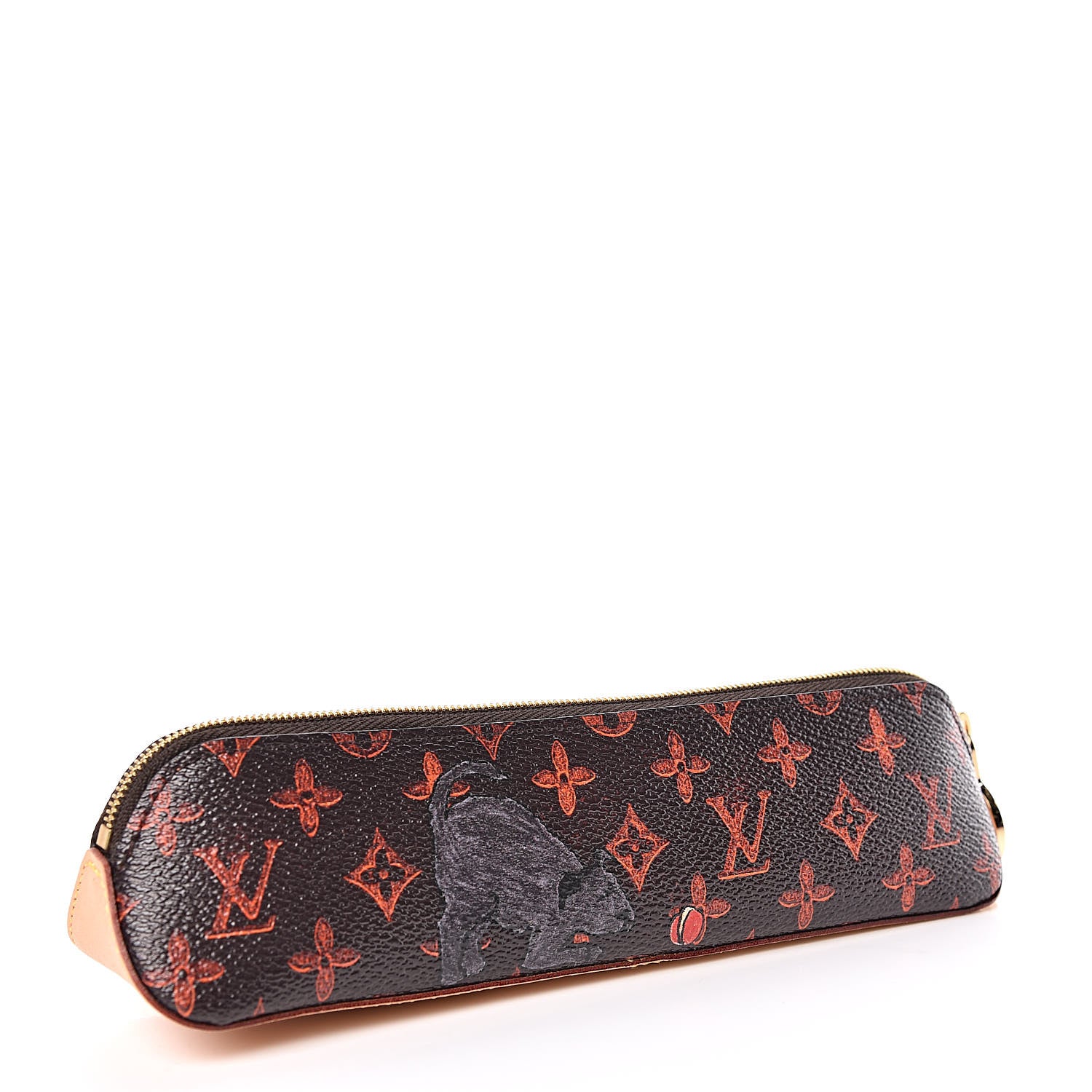 Louis Vuitton Catogram Elizabeth Pouch Orange Marron 3 of 10
