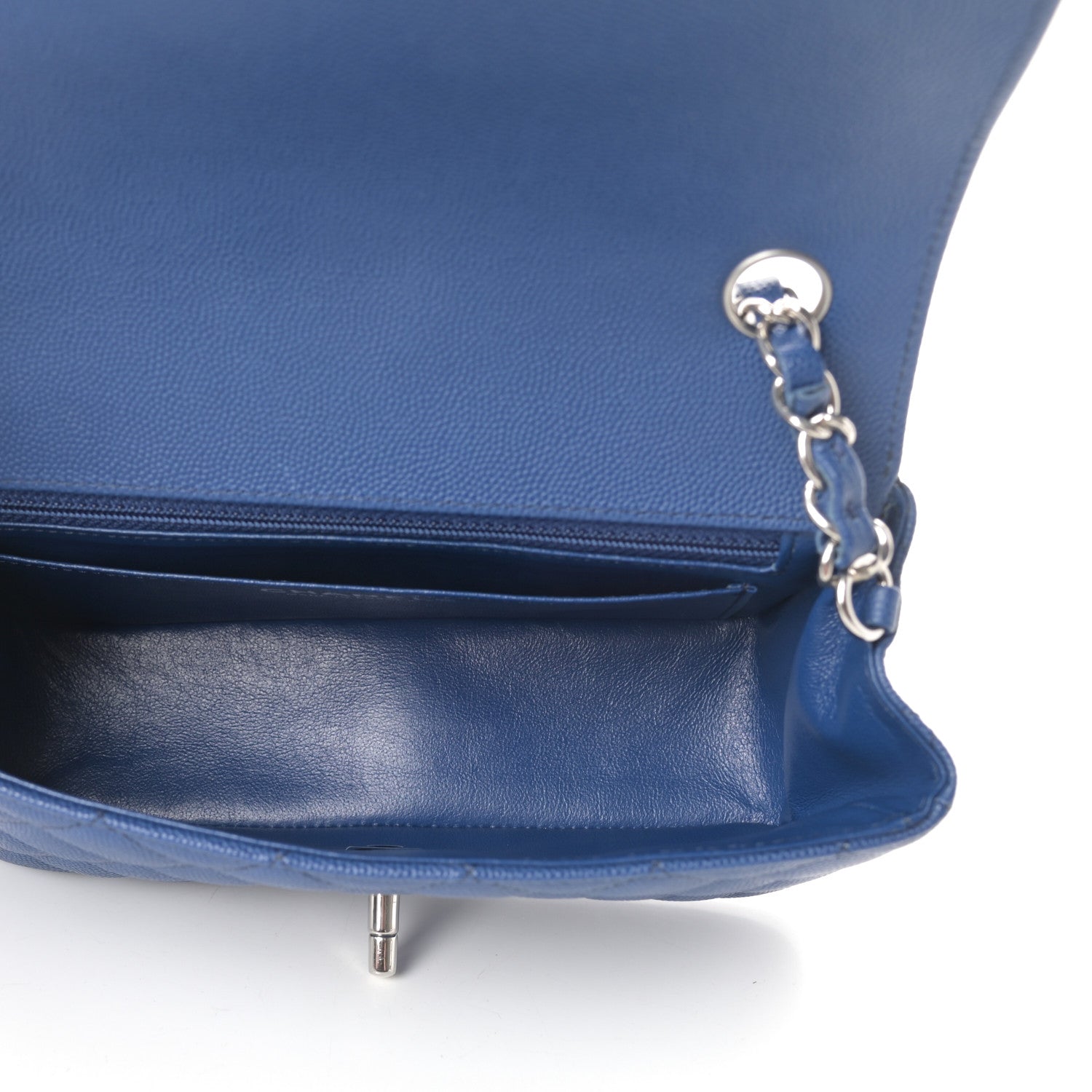 Chanel Caviar Quilted Mini Rectangular Flap Blue 5 of 13