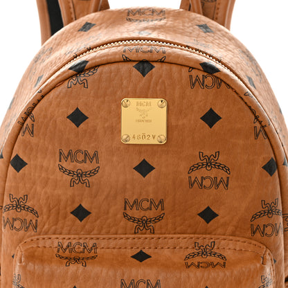 MCM Visetos Side Stud Mini Stark Backpack Cognac 6 of 8