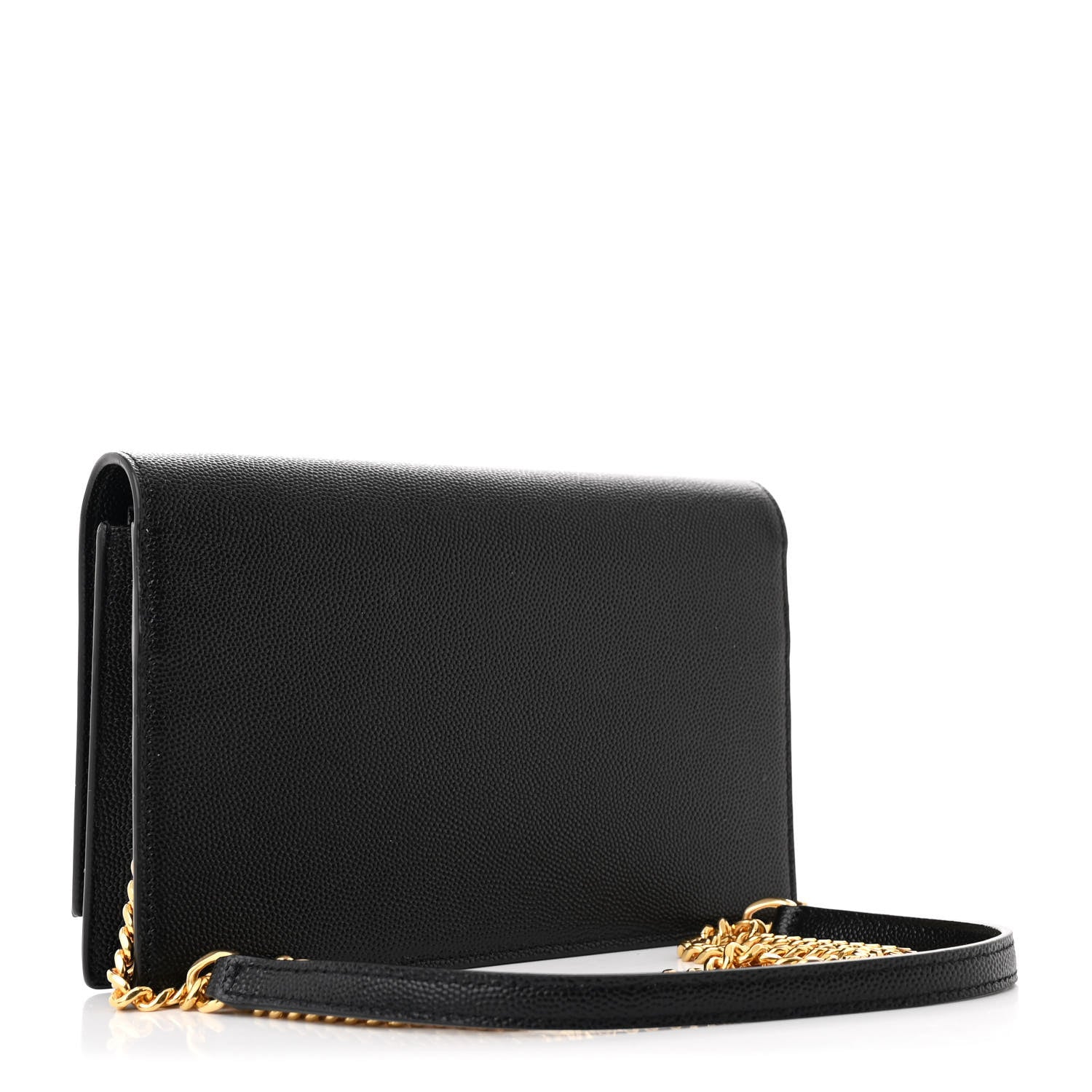Saint Laurent Grain De Poudre Classic Monogram Kate Tassel Chain Wallet Black 3 of 11