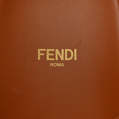 Fendi Raffia Vitello Womens Fendi Feel Buckled Slide Sandals 37.5 Paglia Brandy 6 of 8