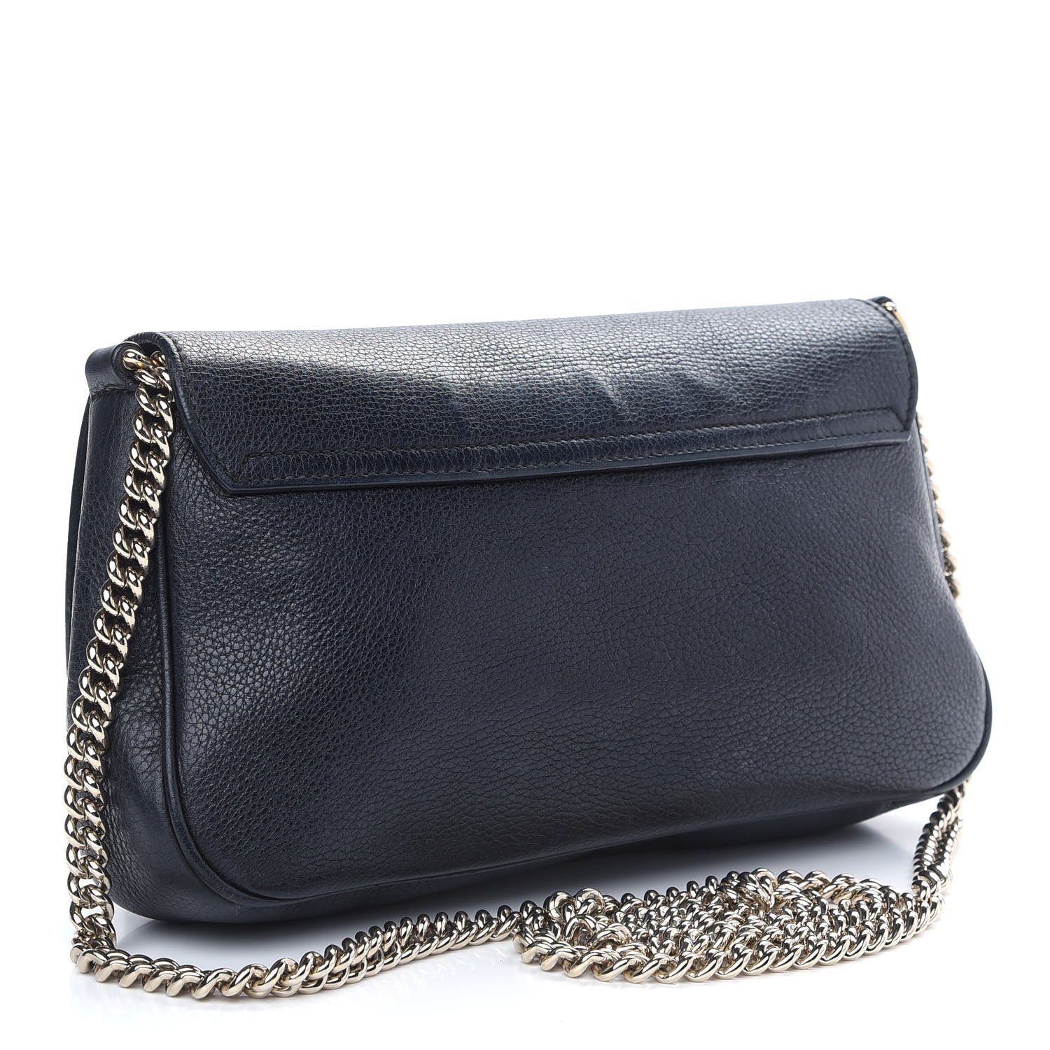 Gucci Pebbled Calfskin Medium Soho Flap Crossbody Black 2 of 8