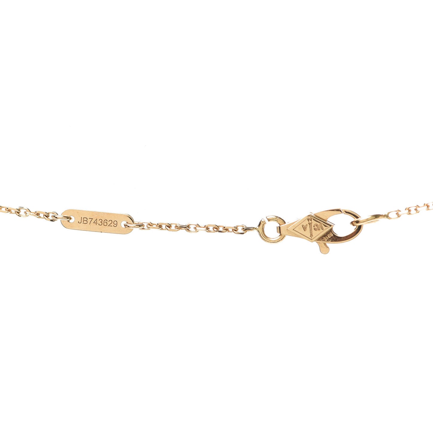 18K Yellow Gold Mother of Pearl Sweet Alhambra Butterfly Pendant Necklace