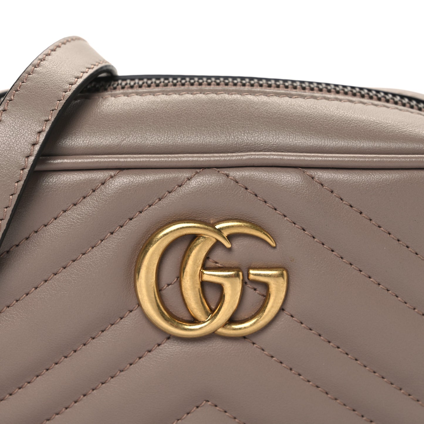Calfskin Matelasse Mini GG Marmont Chain Shoulder Bag Porcelain Rose