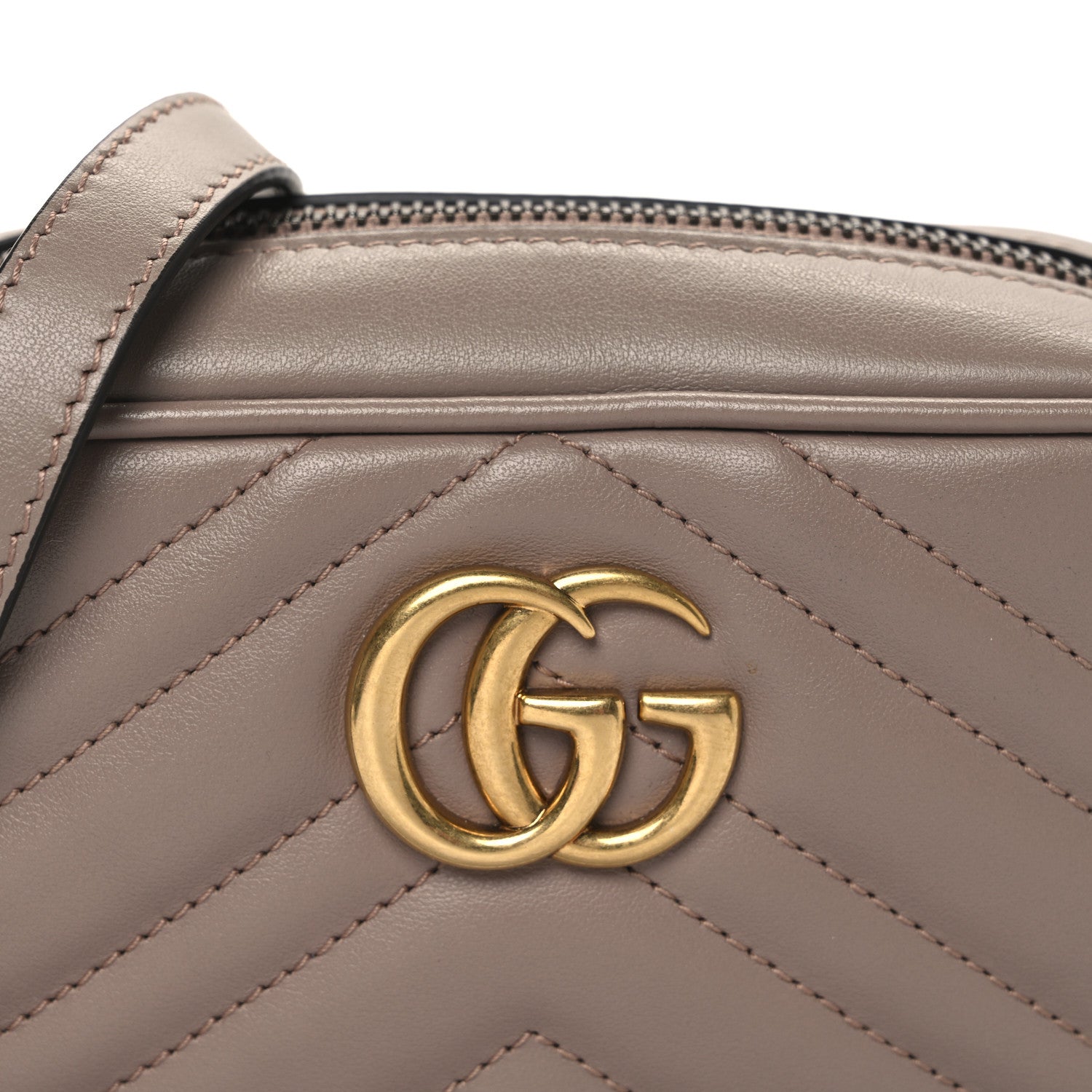 Gucci Calfskin Matelasse Mini GG Marmont Chain Shoulder Bag Porcelain Rose 8 of 10