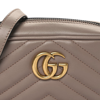 Gucci Calfskin Matelasse Mini GG Marmont Chain Shoulder Bag Porcelain Rose 8 of 10