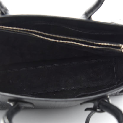 Saint Laurent Calfskin Crocodile Embossed Large Sac De Jour Carryall Black 5 of 10