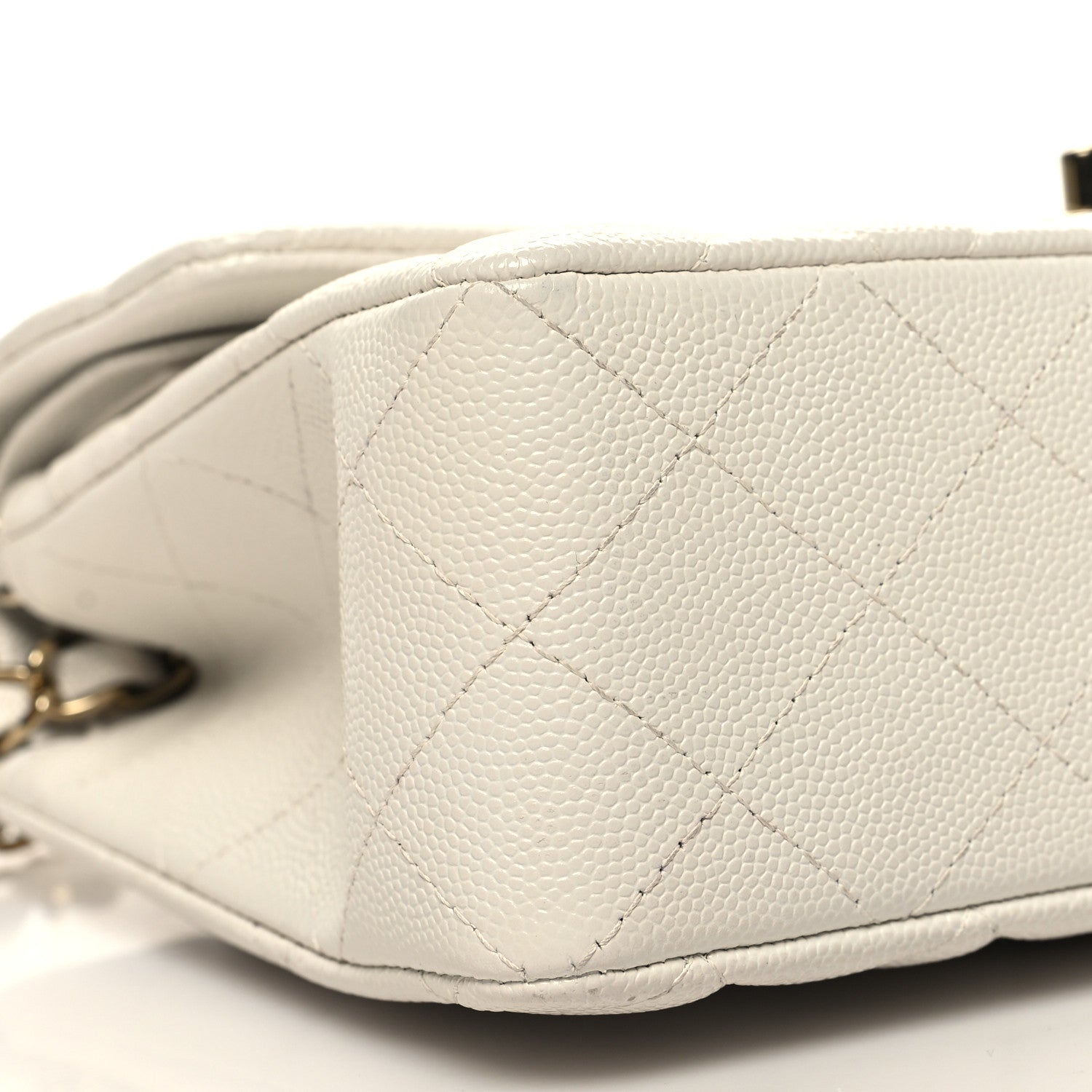 Chanel Caviar Quilted Small Double Flap White 9 of 10
