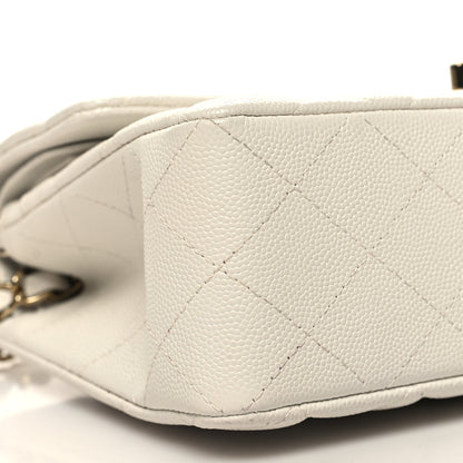 Chanel Caviar Quilted Small Double Flap White 9 of 10