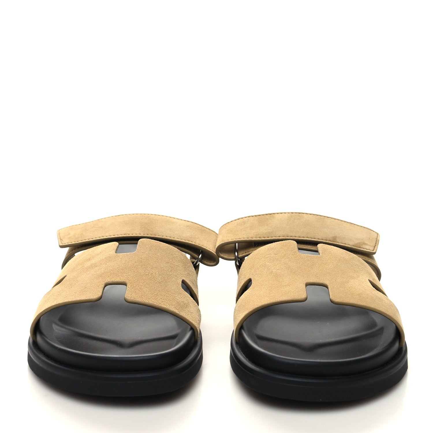 Hermes Suede Goatskin Mens Chypre Sandals 42 Beige Argile 2 of 8