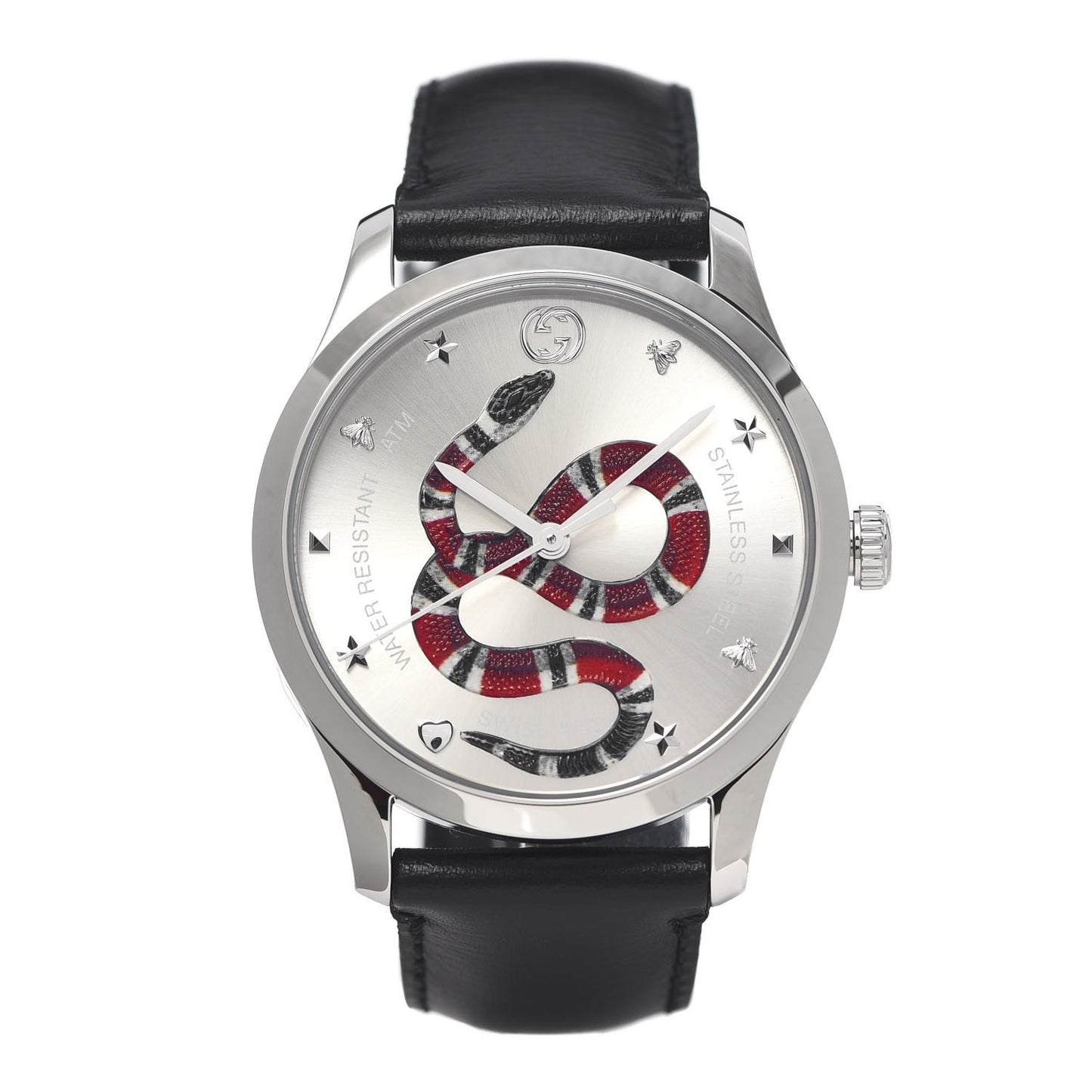 Stainless Steel Calfskin 38mm G-Timeless Snake Quartz Watch