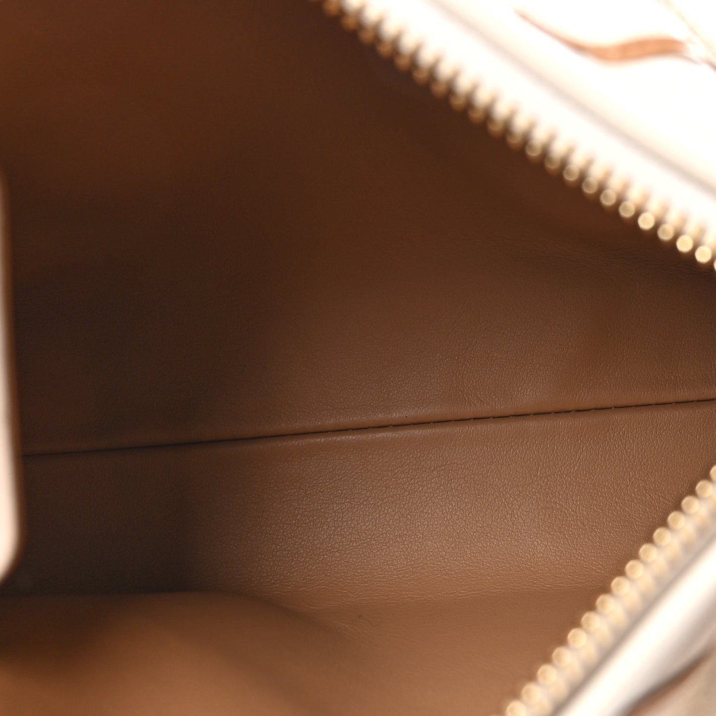 Lambskin Malletage Side Trunk PM Creme Noisette