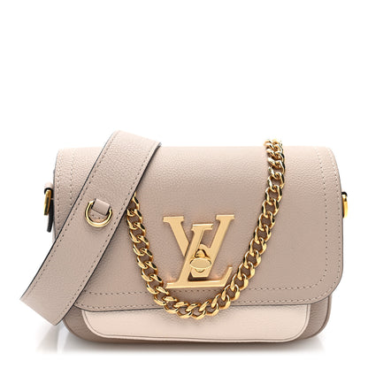 Louis Vuitton Grained Calfskin Lockme Tender Greige 1 of 9
