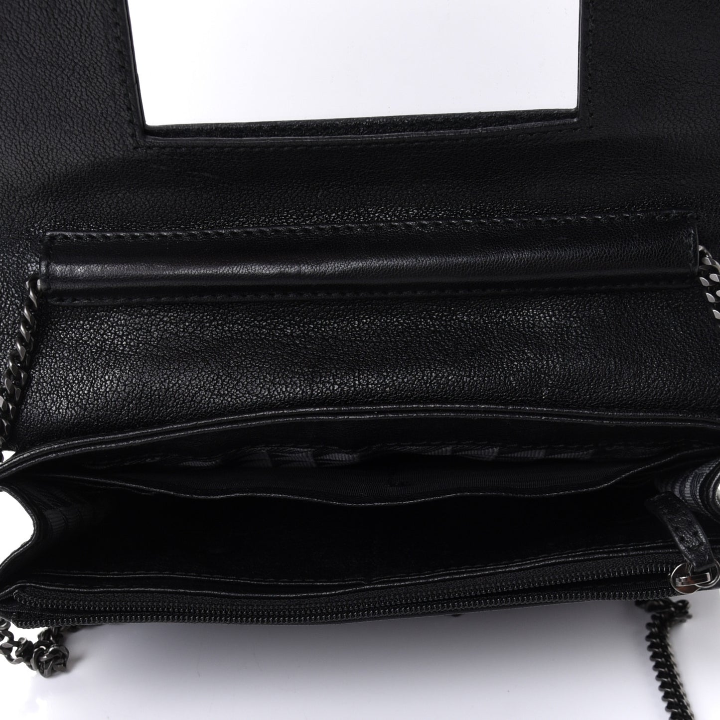 Lambskin PS1 Large Chain Wallet Black
