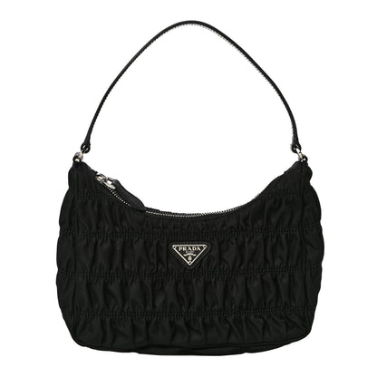 Prada Tessuto Nylon Gaufre Shoulder Bag Black 1 of 10