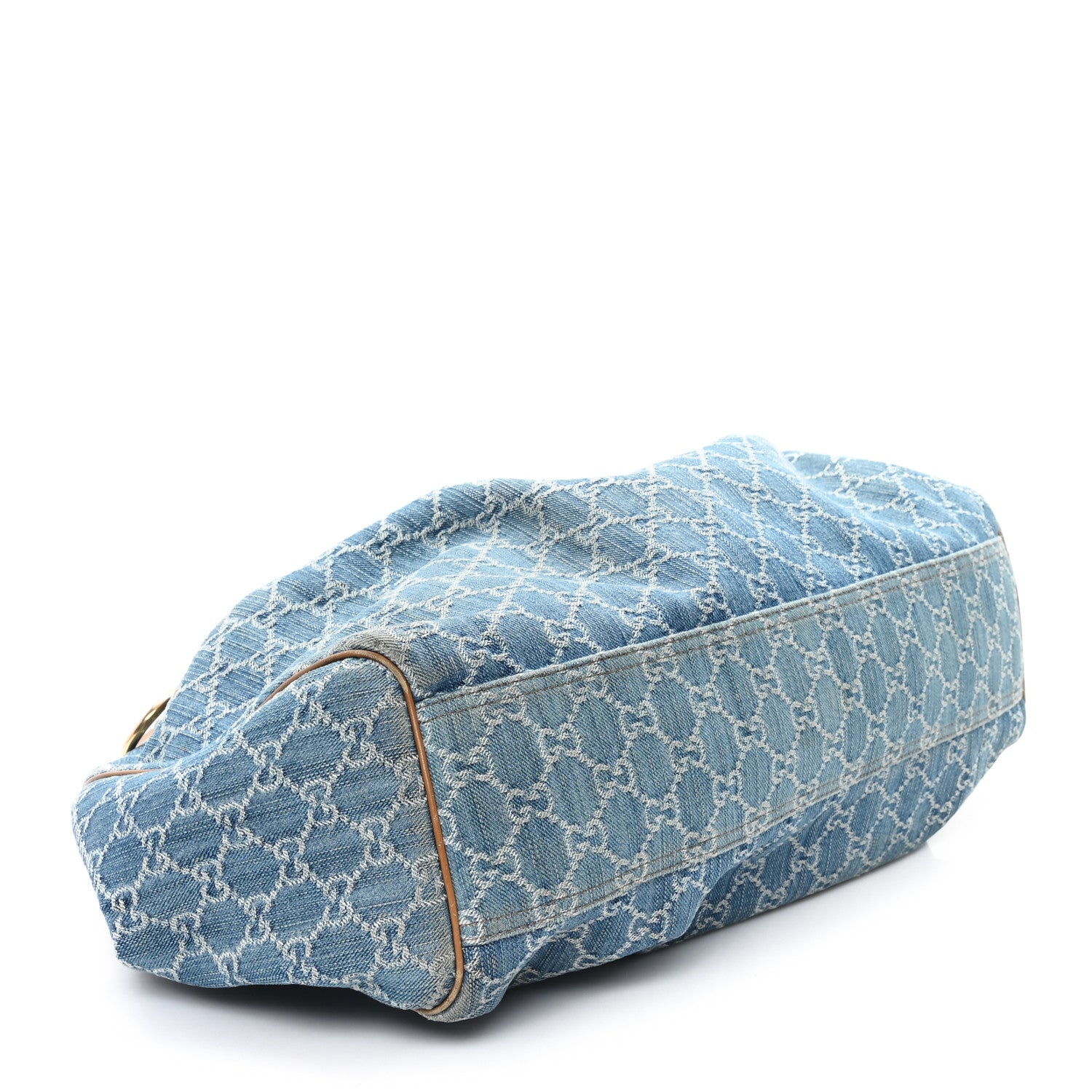 Gucci Denim Monogram Large Sukey Tote 4 of 12