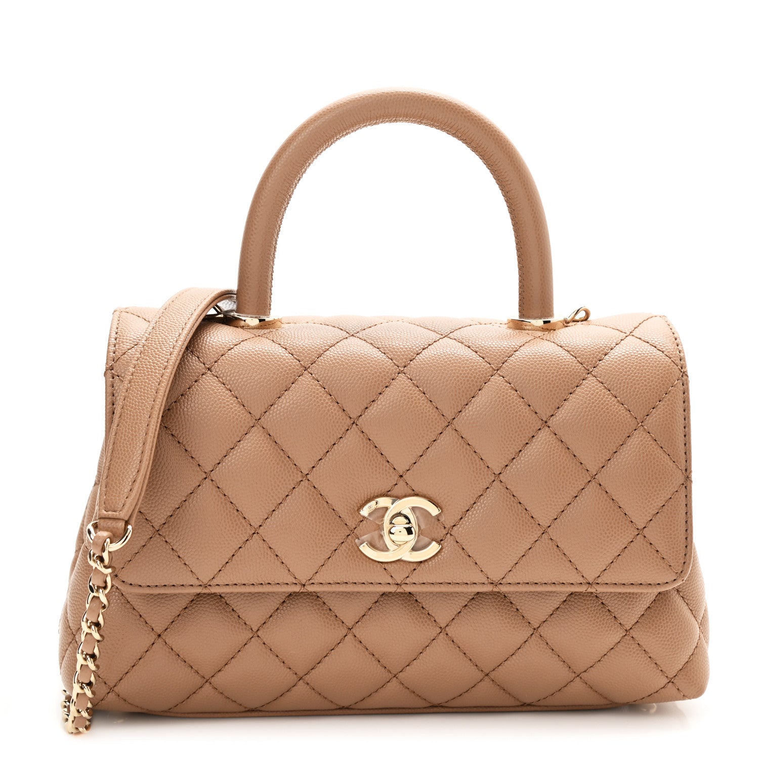 Chanel Caviar Quilted Mini Coco Handle Flap Brown 1 of 11