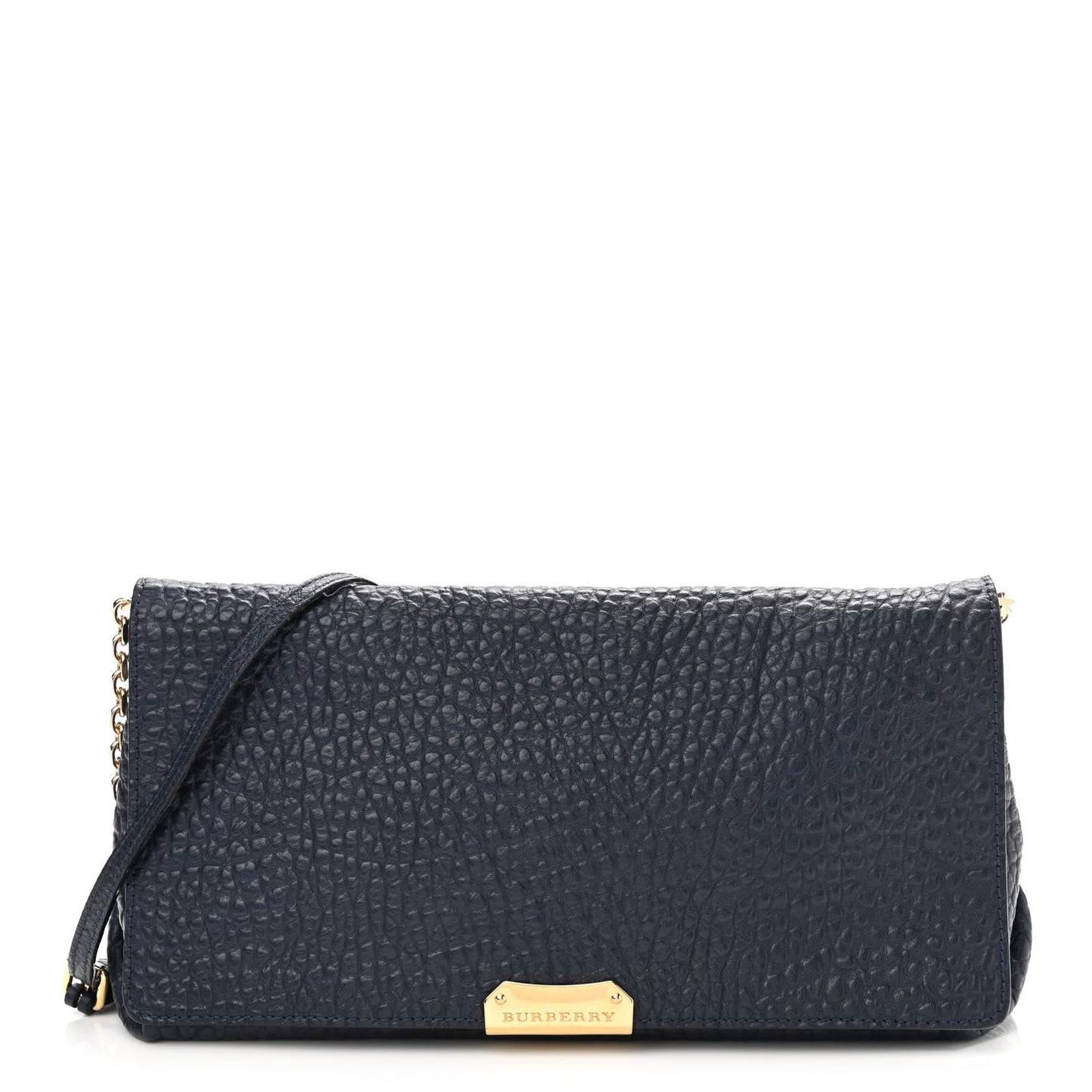 Signature Grain Medium Mildenhall Crossbody Bag Blue Carbon