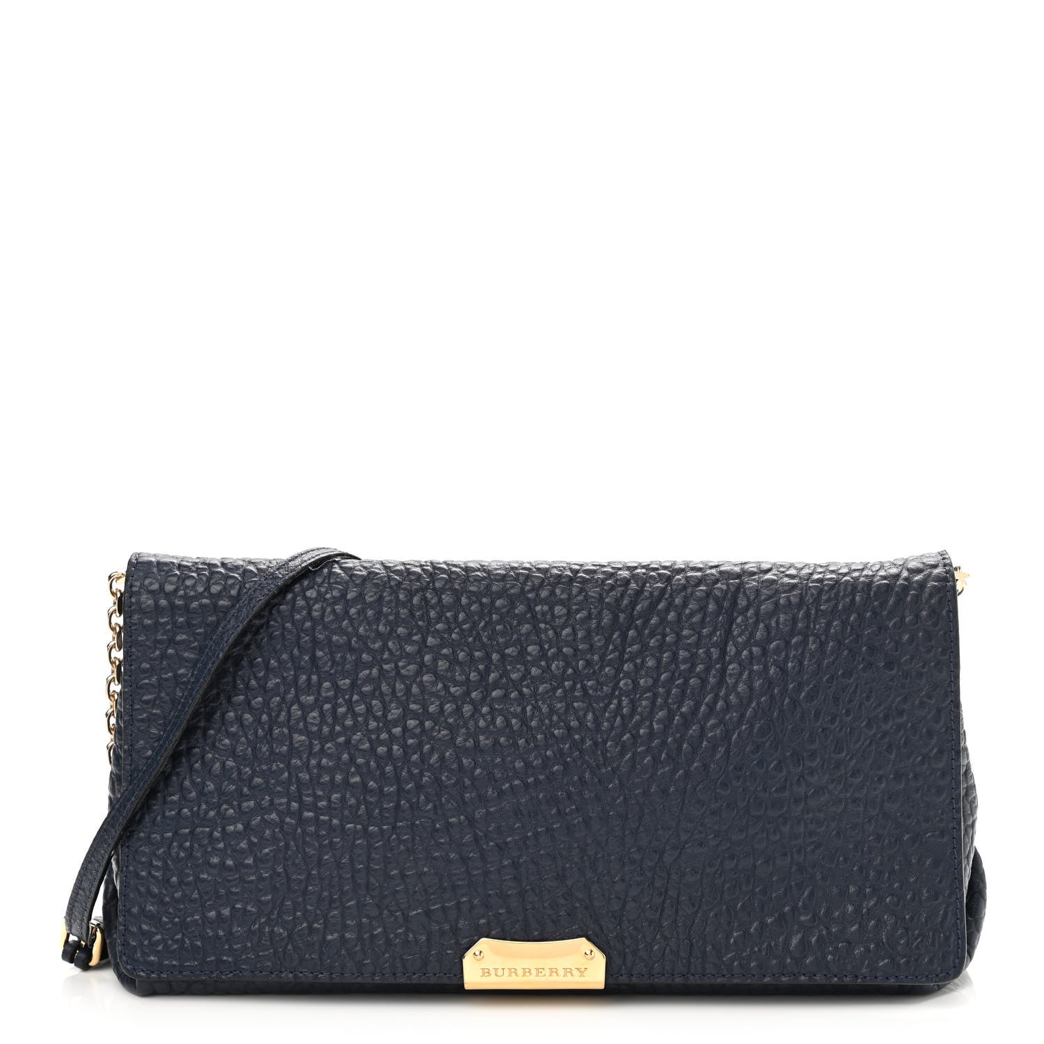 Burberry Signature Grain Medium Mildenhall Crossbody Bag Blue Carbon 1 of 16