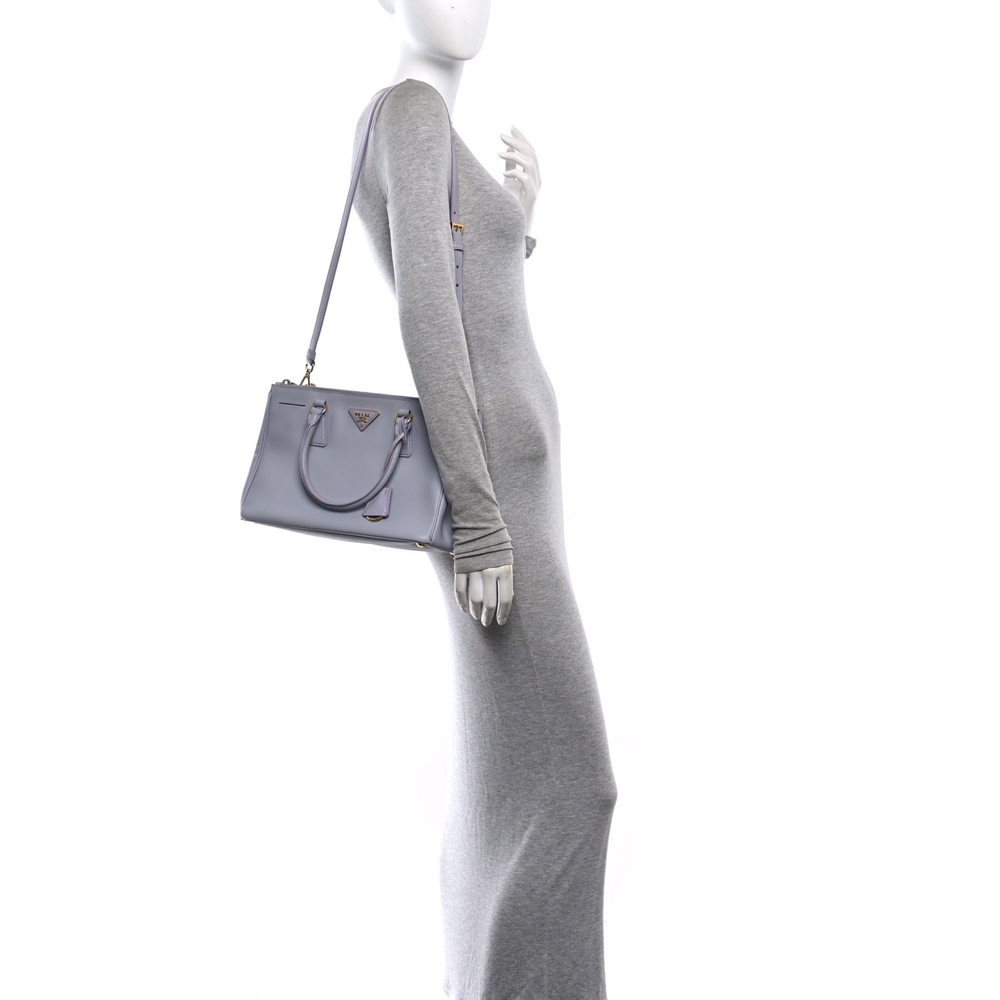 Saffiano Small Galleria Double Zip Tote Glicine