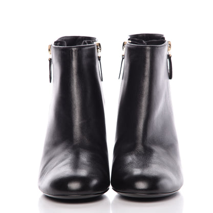 Chanel Lambskin Suede CC Short Boots 38.5 Black 2 of 9