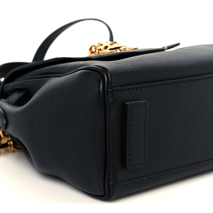 Versace Grained Calfskin Small La Medusa Top Handle Bag Black 10 of 11