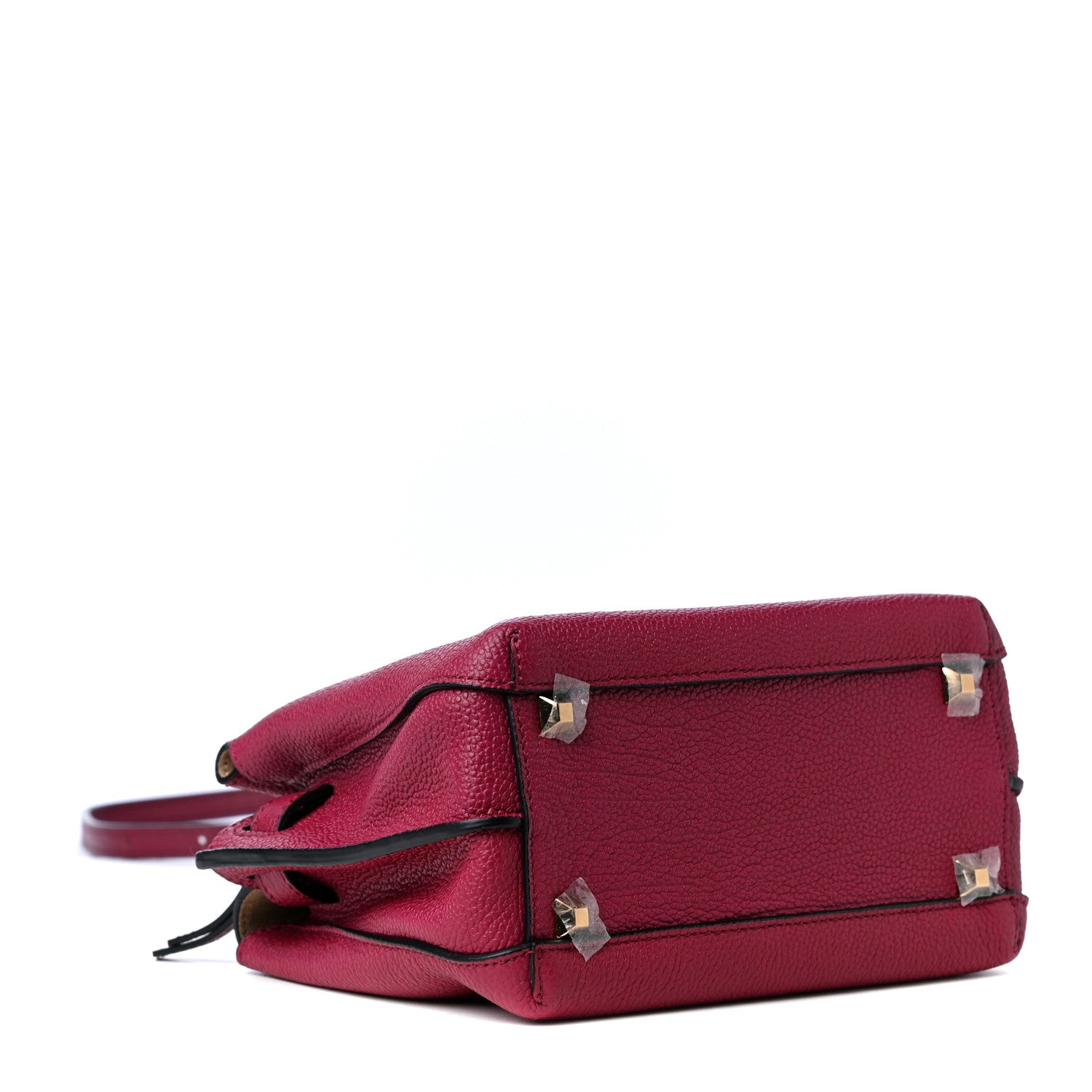 MCM Grained Calfskin Mini Milla Tote Burgundy 3 of 4