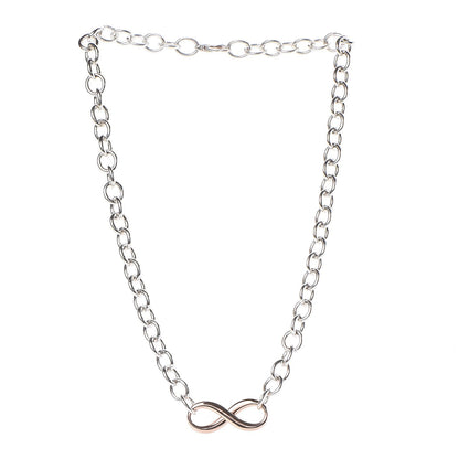 Tiffany Sterling Silver Rubedo Infinity Link Necklace 3 of 6