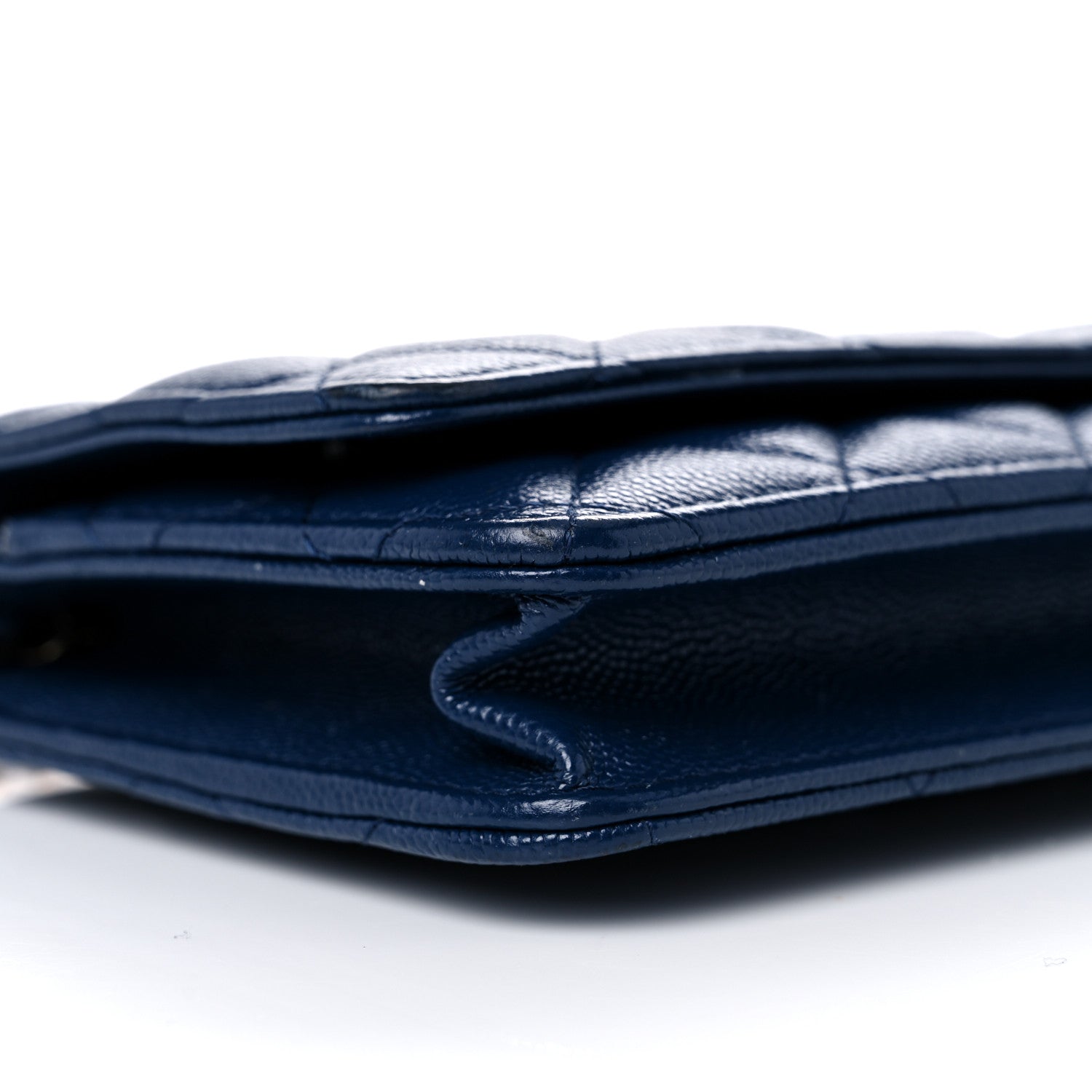 Chanel Caviar Quilted Wallet On Chain WOC Navy Blue 4 of 11