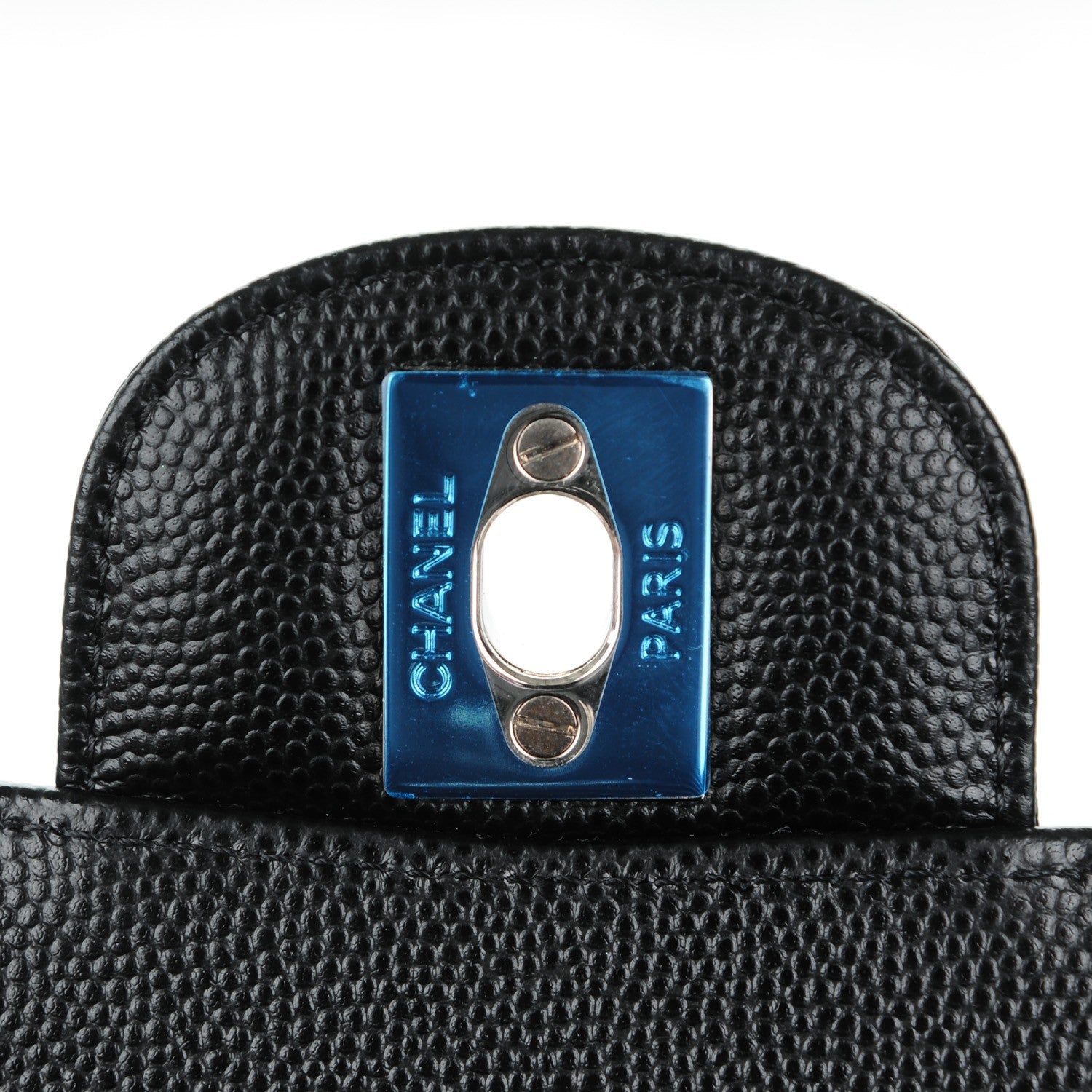 Chanel Caviar Chevron Quilted Mini Square Flap Black 6 of 8