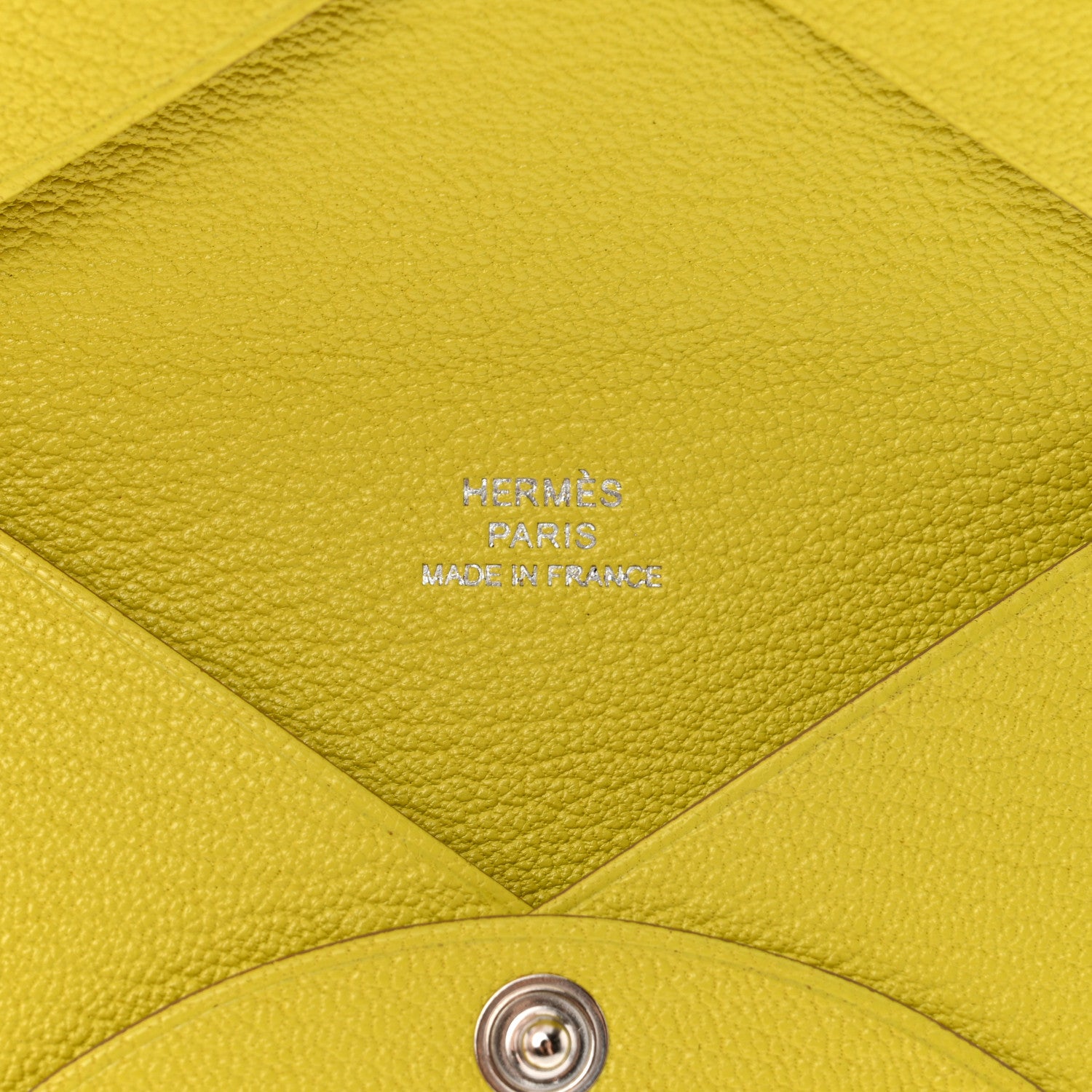 Hermes Chevre Mysore Calvi Card Case Lime 6 of 8
