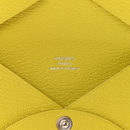 Hermes Chevre Mysore Calvi Card Case Lime 6 of 8