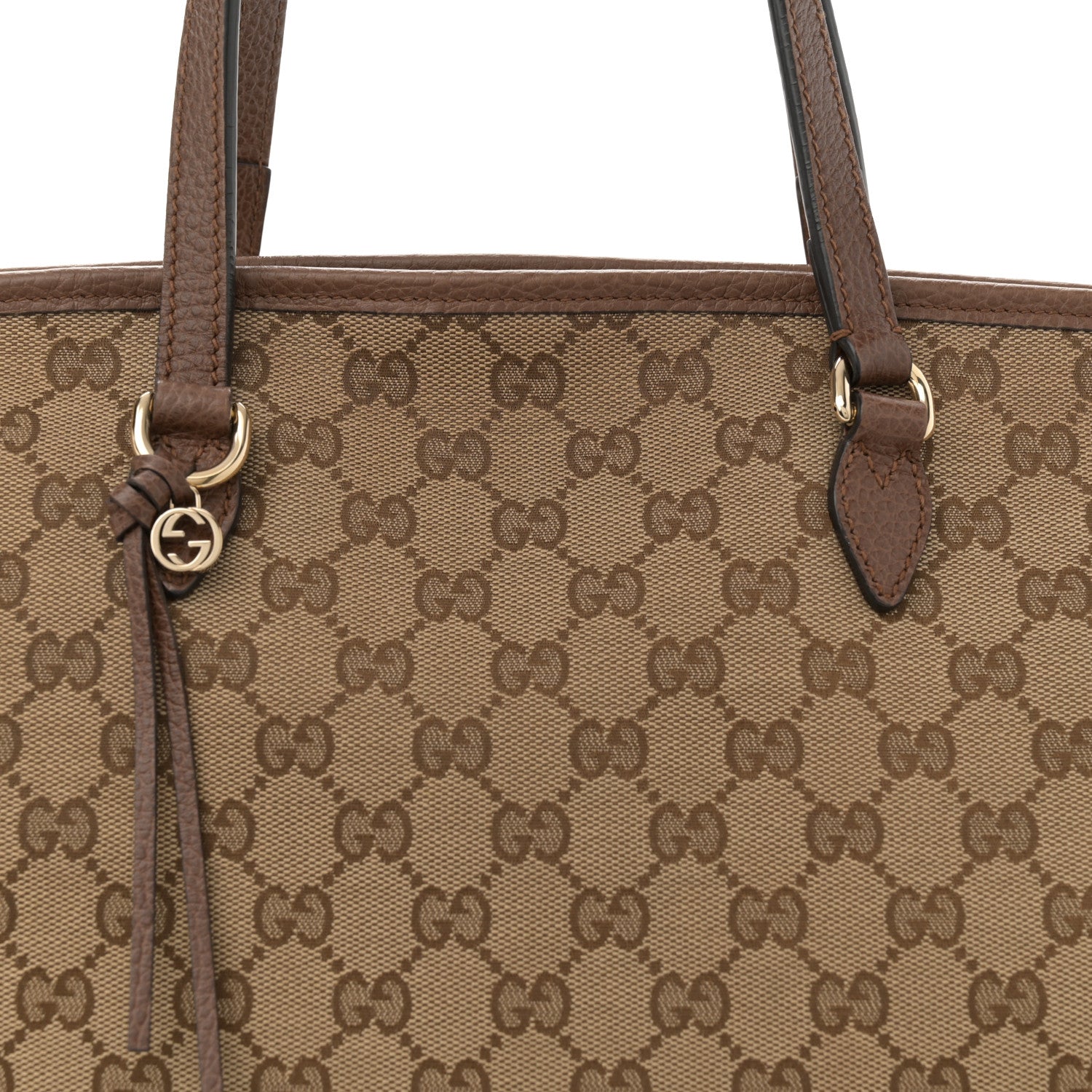 Gucci Monogram Medium Bree Zippered Tote Beige Tabacco 8 of 13