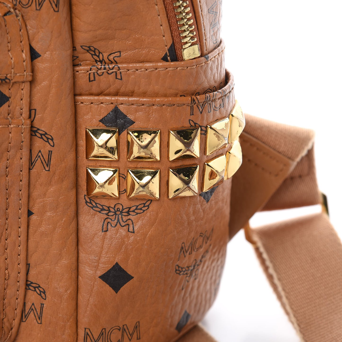 Visetos Side Stud Mini Stark Backpack Cognac