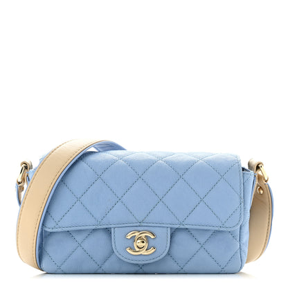 Chanel Caviar Quilted Mini Flap With Thick Strap Blue 1 of 11