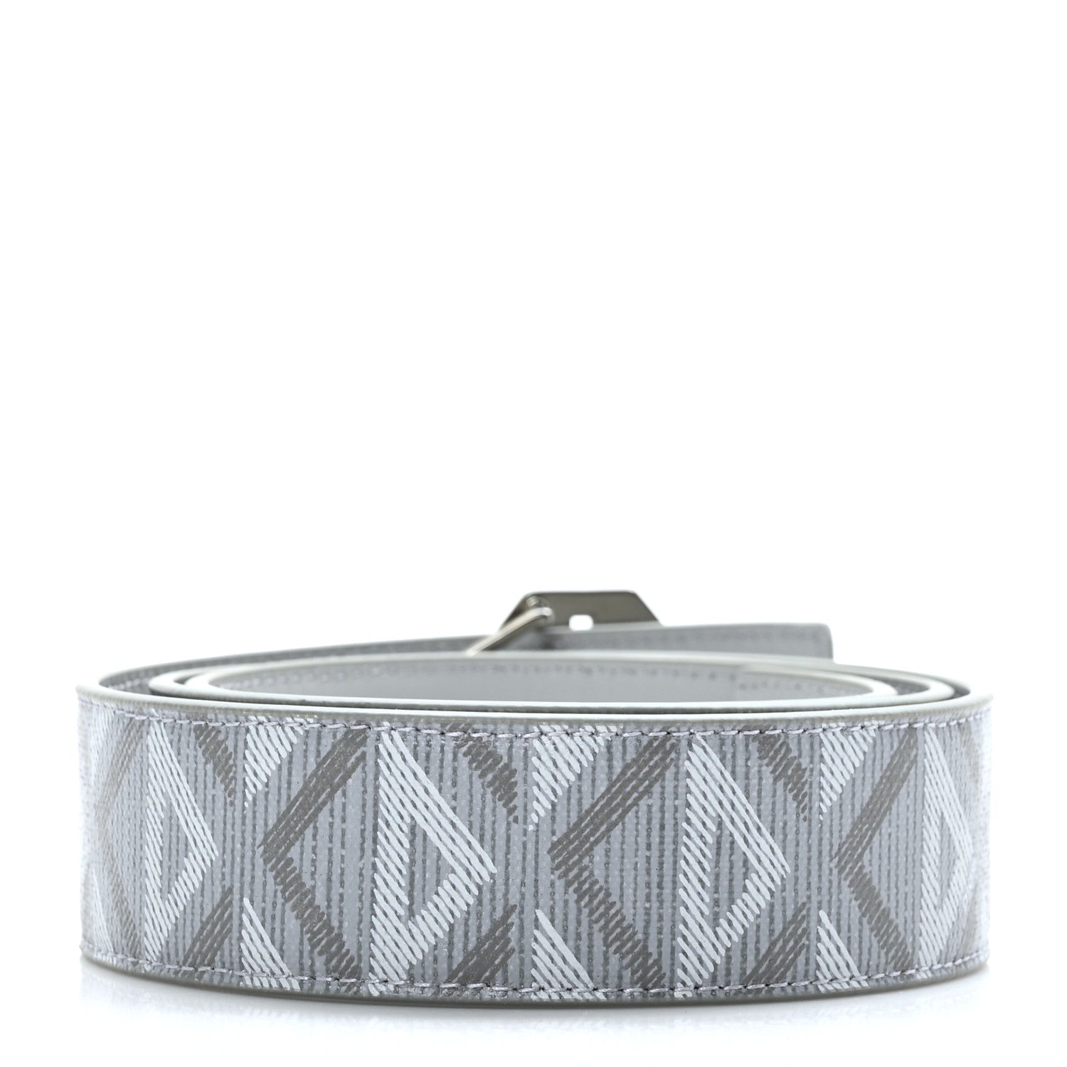 Christian Dior Diamond Canvas Belt 95 Grey 2 of 5