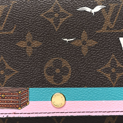 Louis Vuitton Monogram 2016 Christmas Animation Sarah Wallet Rose Ballerine 7 of 10