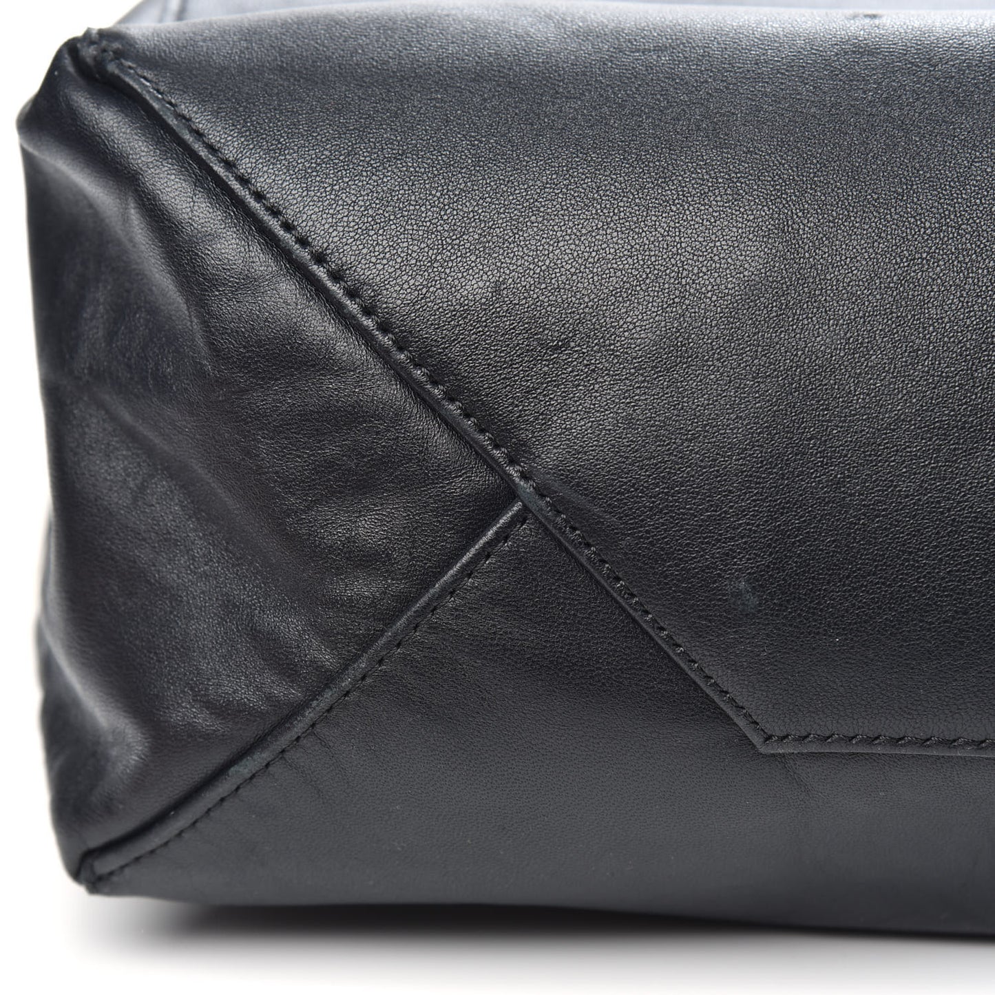 Lambskin Vertical Bi-Color Cabas Black Yellow