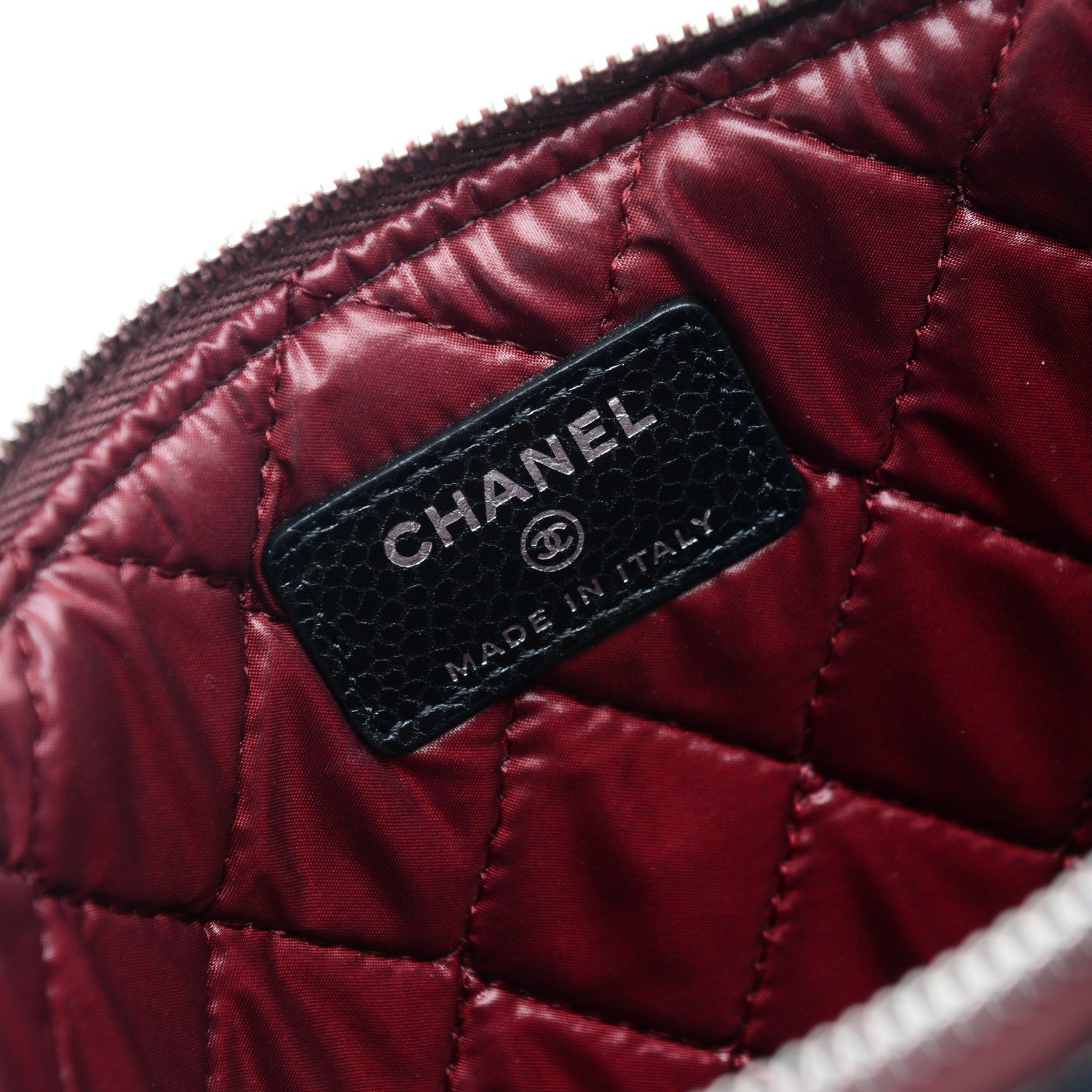 Chanel Caviar Quilted Medium Cosmetic Case Black 6 of 7