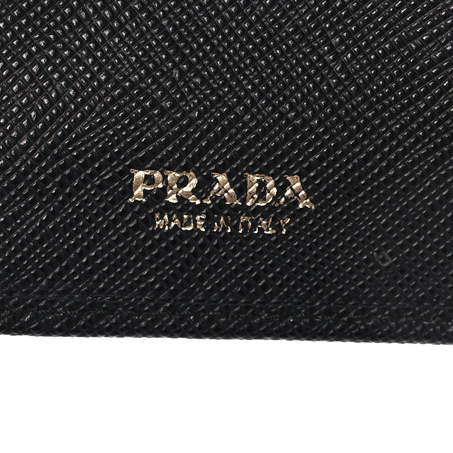 Prada Saffiano Metal Compact Wallet Black 7 of 11