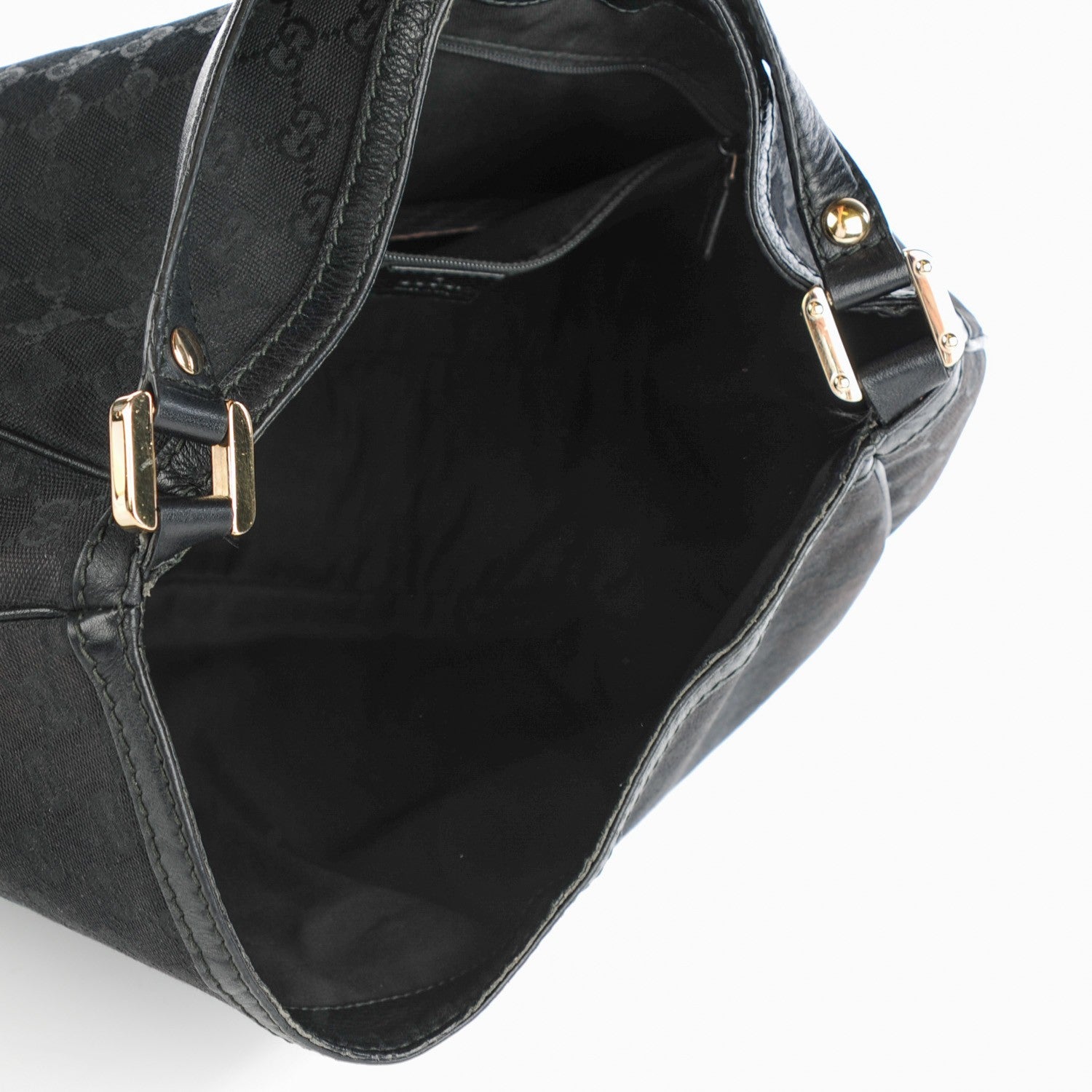 Gucci Monogram Large New Ladies Web Hobo Black 5 of 7