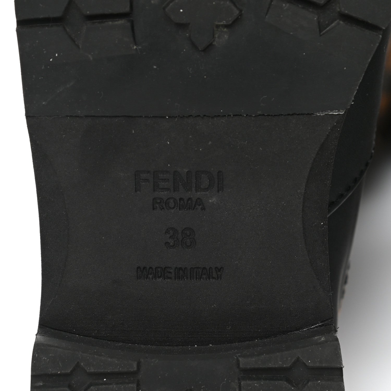 Fendi Nappa Microfiber Fabric FF Rockoko Thigh High Boots 38 Black Tobacco 6 of 10