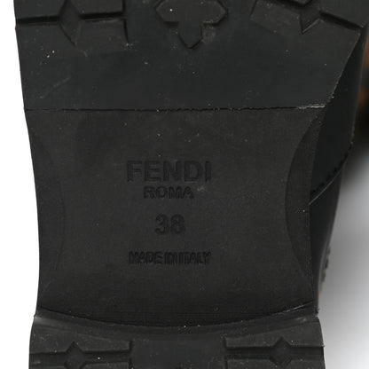 Fendi Nappa Microfiber Fabric FF Rockoko Thigh High Boots 38 Black Tobacco 6 of 10
