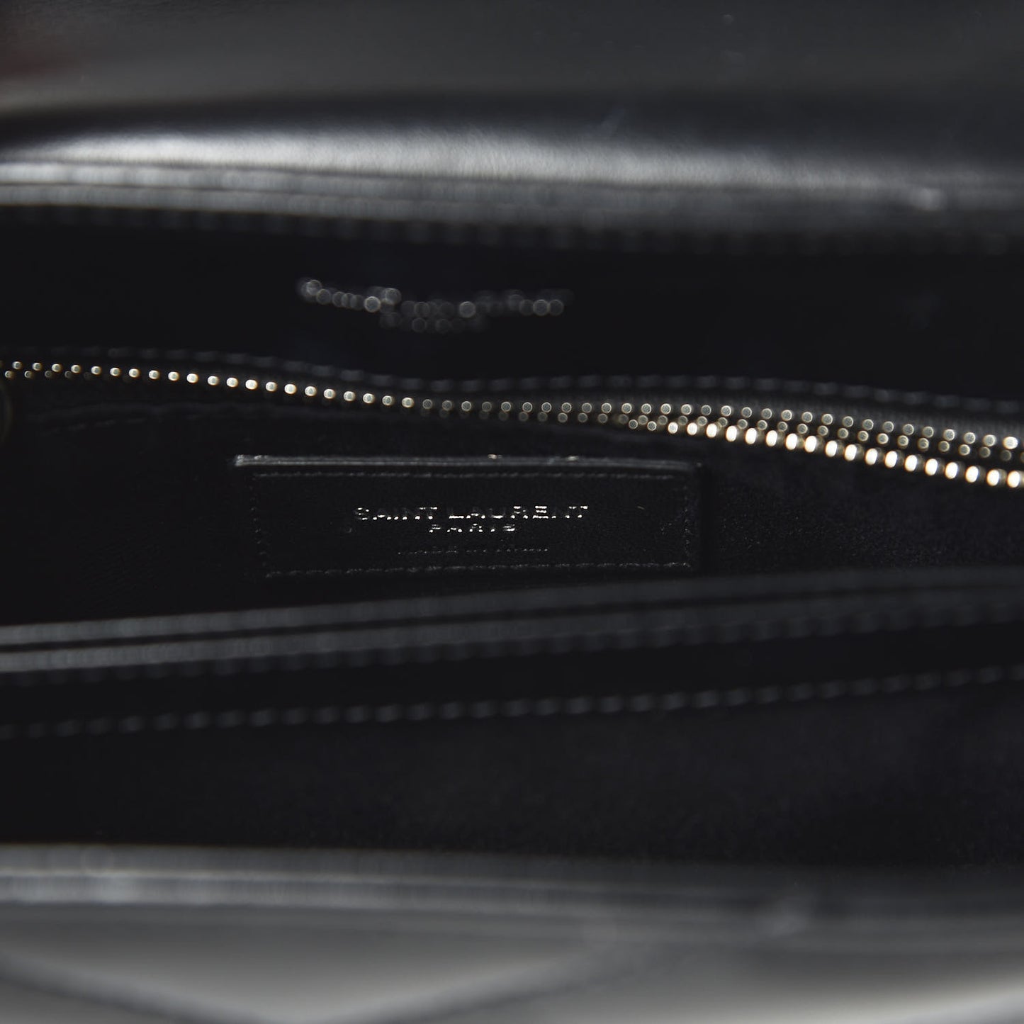 Calfskin Y Quilted Monogram Toy Loulou Crossbody Bag Black