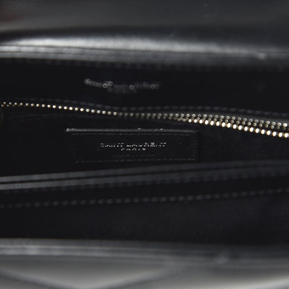 Saint Laurent Calfskin Y Quilted Monogram Toy Loulou Crossbody Bag Black 8 of 9