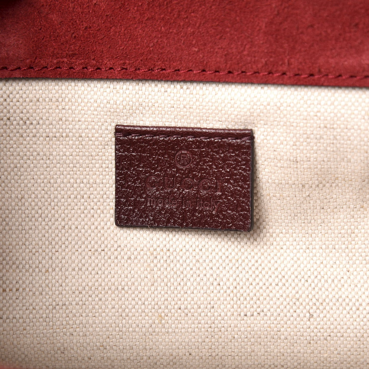 Suede Web Small Neo Vintage Double Flap Messenger Bag Romantic Cherry Chardonnay
