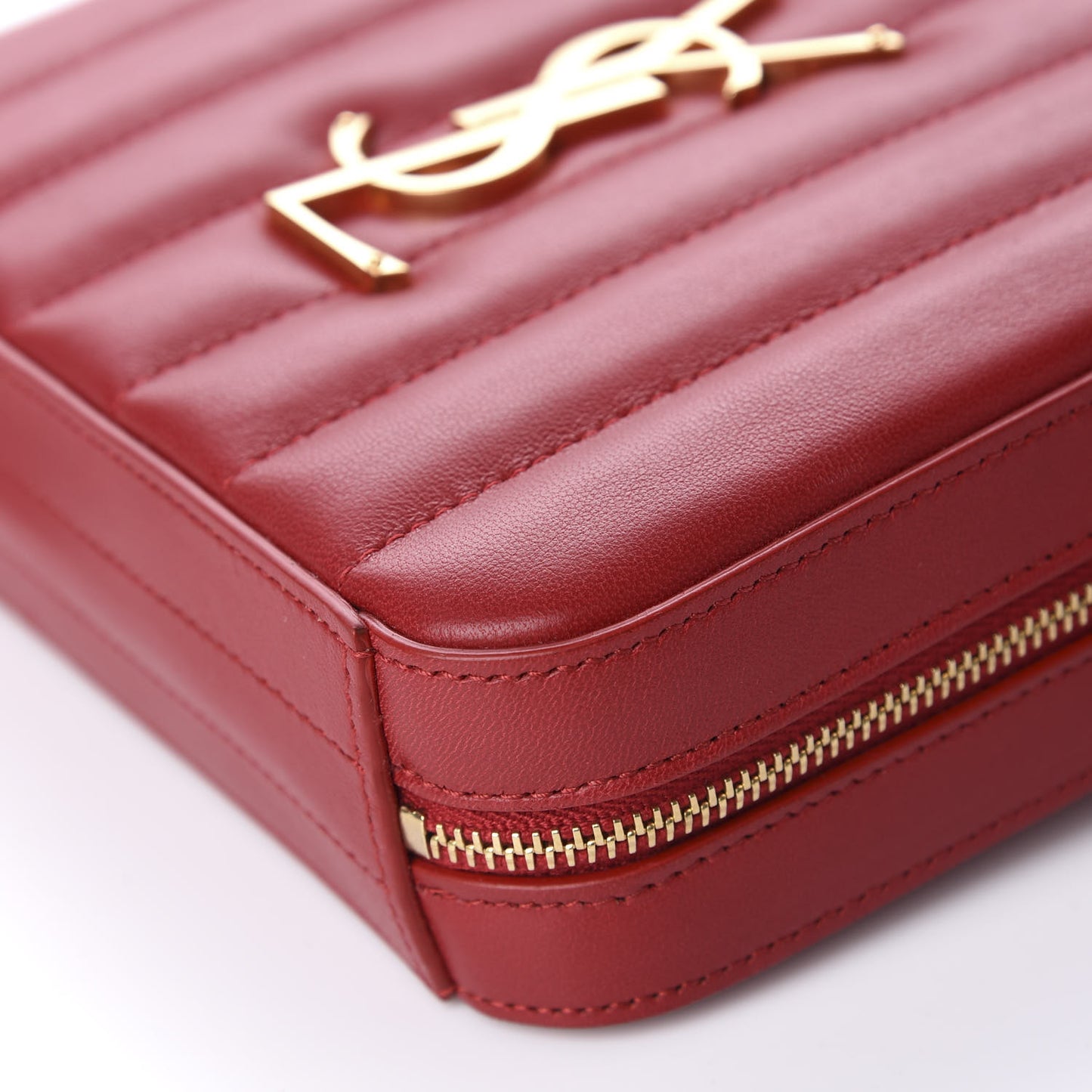 Lambskin Matelasse Vicky Monogram Belt Bag Eros Red