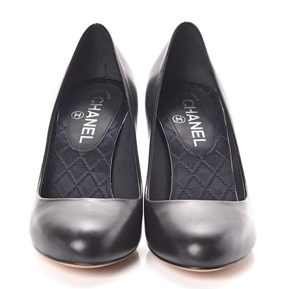 Chanel Lambskin Crystal CC Pumps 37 Black 2 of 7